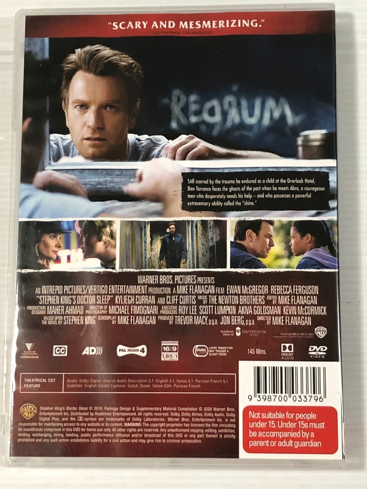 Doctor Sleep (DVD, 2019 Region 4) Ewan McGregor, Rebecca Ferguson [Stephen King. - image 2 of 4