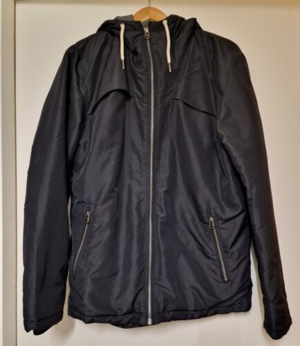 Mens Jack and Jones black bomber jacket excellent Hooded size M.   /@@/ - Picture 1 of 7