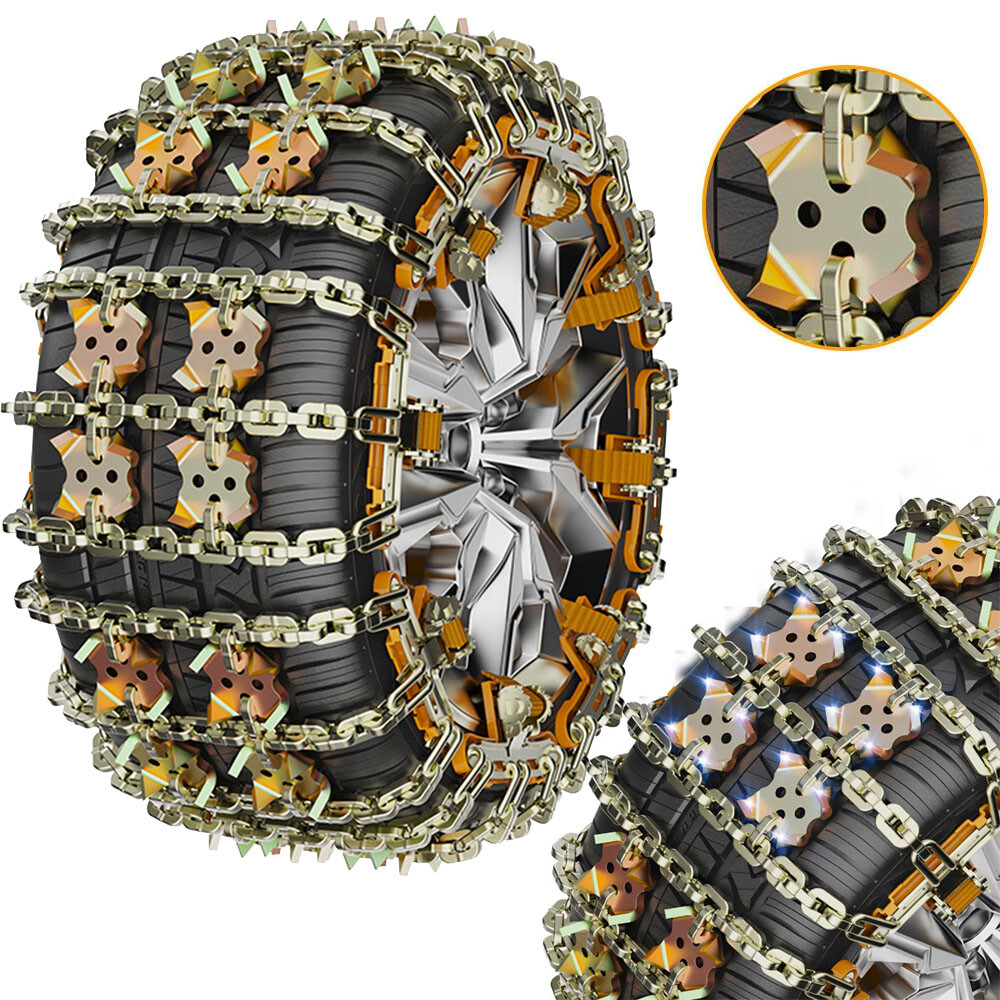 Snow Chains for SUV Car Pickup Trucks RV, Universal Adjustable Snow ...