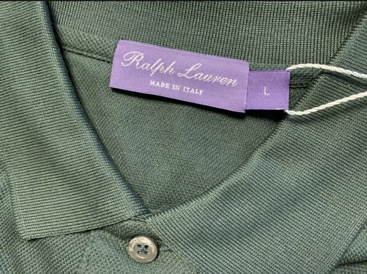 Ralph Lauren Purple Label Polo Shirt Green Made In Italy | eBay