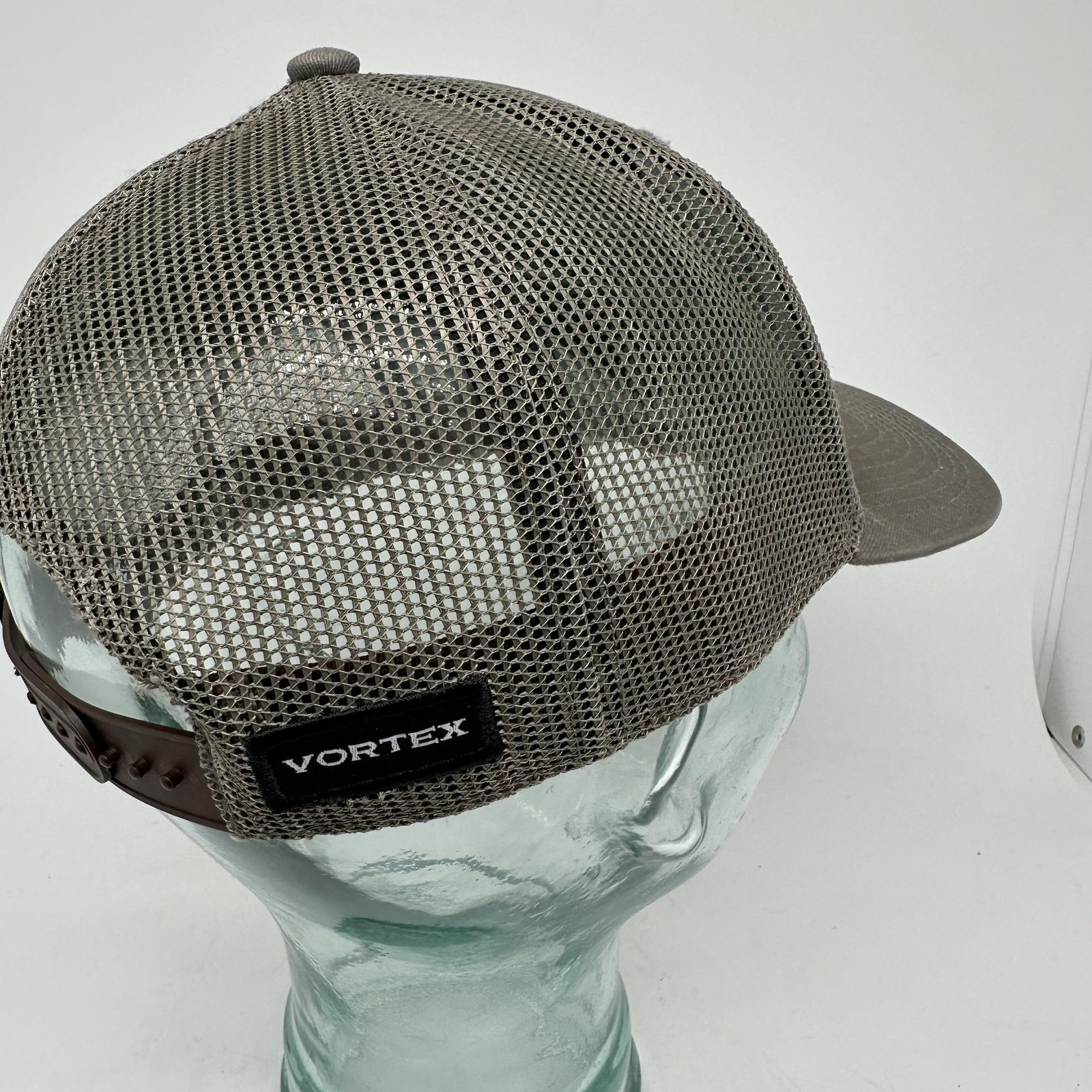 Vortex Hat Cap Snap Back Gray Camo Patch Mesh Tru… - image 7