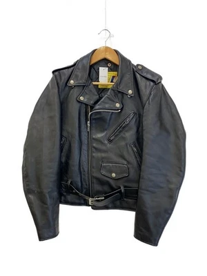 Schott Double Riders Chaqueta 36 Cuero Negro Liso 4036 - Imagen 1 de 4