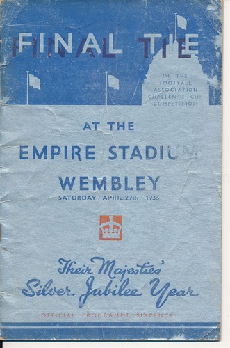 FA CUP FINAL PROGRAMME 1935 Sheffield Wednesday v West Brom