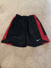 Vintage Nike Small Black W Red Stripe Basketball Shorts Thailand