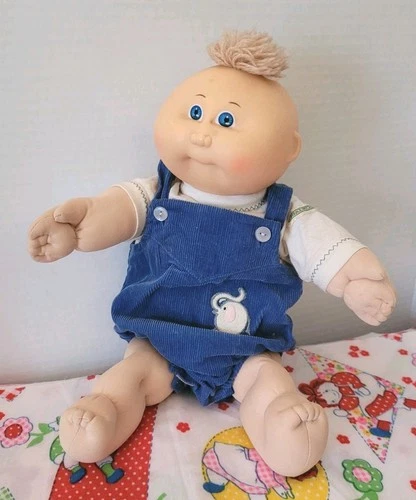 Cabbage Patch Kids Doll Vintage 1985 Plus Clothing Elephant Overalls Outfit Blue
