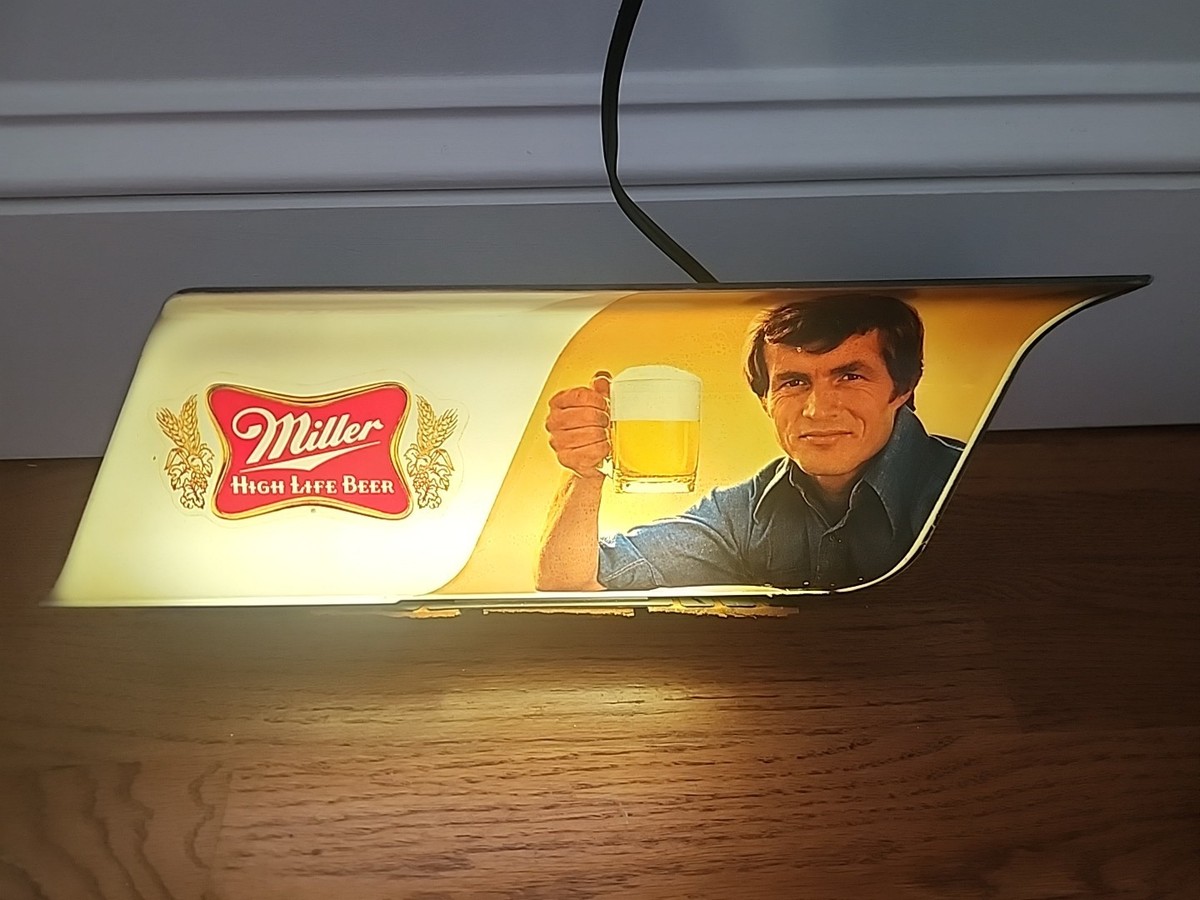 70s Vintage Miller High Life Beer Light Up Sign Cash