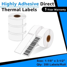 5Rolls 28mmx89mm Mailing Address 350 Labels 30252 for Dymo LabelWriter 450 Duo