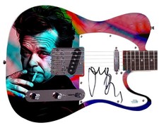 John Cougar Mellencamp Signed Custom 1/1 Graphics Photo Guitar ACOA