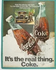 Print Ad Coca-Cola Its The Real Thing 1960s Vintage Ad Ice Cold Bottles Soda AD