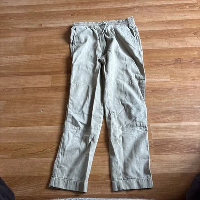Look By Crewcuts Boy's Cargo Long Elastic Drawstring Beige trousers, XL(12) - Image 1 of 4