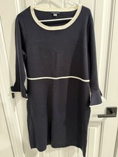 Tommy Hilfiger Women's Navy Blue Dress with Bell Sleeves Size XL