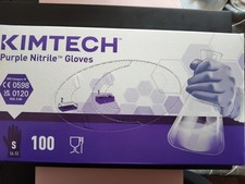 1xKimtech Disposable Gloves100 boxs,  S Purple, Nitrile, Powder Free, Smoot