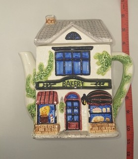 Ceramic Cottage Style Tea Pot Bakery Shop Kitchen Decor Starite Industries Inc