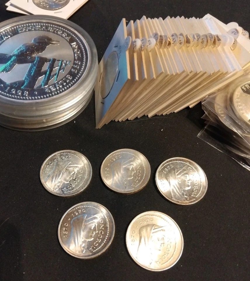 🔥LOTTO 5 MONETE 1000 LIRE CONCORDIA🔥IN ARGENTO🔥 - Immagine 4 di 4