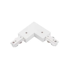 White H Type L Connector, Ceiling Track Lighting, Right, Left Corner, 90 Degree