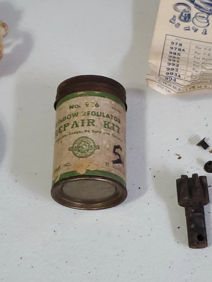 1930-40 Plymouth Dodge Chrysler Kit regulador de ventana de 6 dientes CHAMP parcial Foto 4 de 4