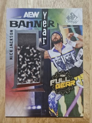 Nick Jackson 2025 AEW Upper Deck UD SP Game Used Banner Year Full Gear Relic