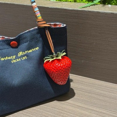 Strawberry Charm for Women Red Green Fruit Theme Decorative Strap Accessory