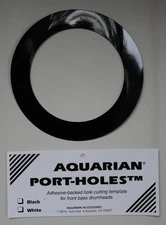 Aquarian PHBK 5" Bass Drum Adhesive Microphone Port Hole surround BLACK