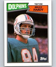 1987 Topps #239 Bruce Hardy Miami Dolphins