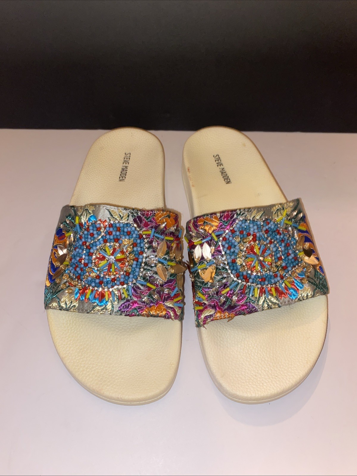 Steve Madden Spark Slides – Size 8– Multicolored … - image 3