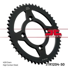 Rear Sprocket 50 Tooth 428 Pitch JTR1204.50 Black Fits Honda CRF 125 2014-2024