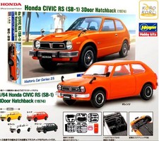 Honda x Hasegawa 1/64 Honda CIVIC RS White, Yellow