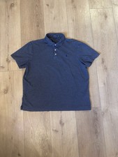 Polo Ralph Lauren Men  s XL Classic Fit Navy Gray Striped Polo Shirt 100 Cotton