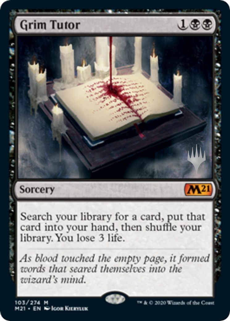 Grim Tutor #103 *Foil* (LP) Promo Pack: Core Set 2021 (PPM21) MTG