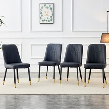 Modern dining chairs, equipped with PU artificial leather backrest cushions an