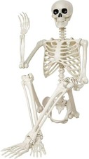 Halloween Skeleton Decorations,36" Posable Human Skeleton Decorations for