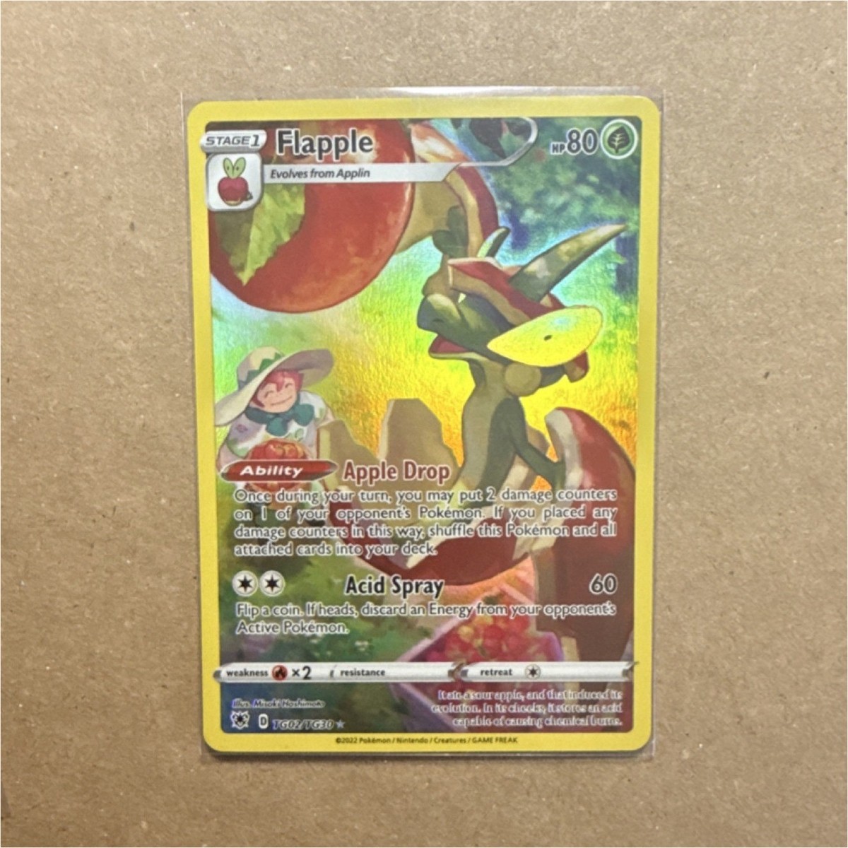 Pokémon TCG Flapple TG02/TG30 Astral Radiance Ultra Rare Holo 80