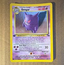 Gengar 5/62 Fossil Holo English 1st Edition Stage 2 HP 80 Pokemon TCG