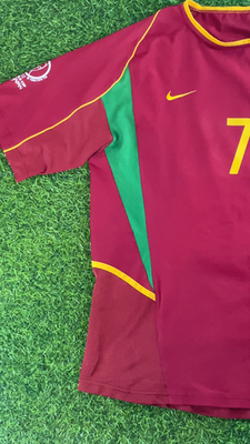 【黄金期】 2002 フィーゴ ポルトガル代表 ユニフォーム Figo - Portugal 2002 Official Home Jersey Shirt Kit - Size M
