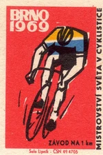 🚴 Cycling Championship Poster - Brno 1969 - Bold Graphic Style 24x36” -