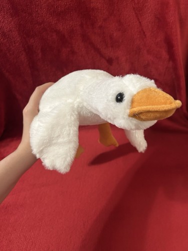 White Goose Stuffed Doll Cute Goose Plush Toy Soft Big Duck Animals Doll Pillow