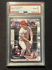 2019 BOWMAN #1 MIKE TROUT PSA 10 Gem Mint Los Angeles Angels MVP