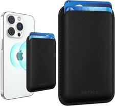 Stronger Magnetic RFID Leather Mag-Safe Card Holder for iPhone 16 Series, Mag-Sa