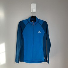 Mountain Equipment Fleece Quarter Zip Womens UK 10 Blue Layer Technical Eclipse