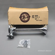 Vintage Worldwide Power Products Chrome Plated Trumpet Air Horn 12.5" Long