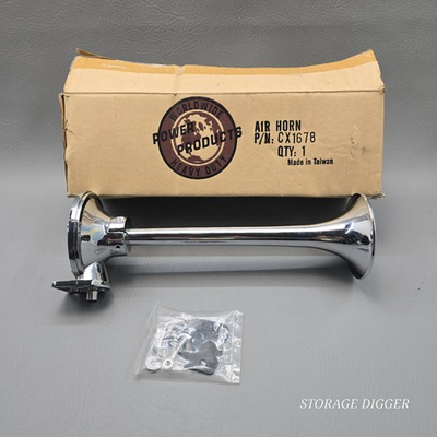 #ad #ad Vintage Worldwide Power Products Chrome Plated Trumpet Air Horn 12.5quot; Long $44.99