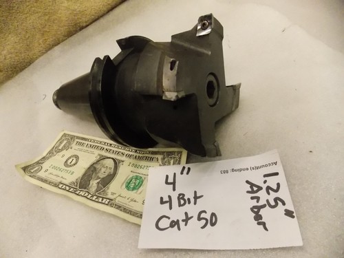 Cat50 face shell mill 4inch diameter 4" Cat 50 Tool holder Sandvik 1.25" Arbor
