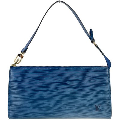 バッグ Louis Vuitton Epi Pochette Accessoires Louis Vuitton Epi Pochette Accessoires Leather Suede Blue Handbag
