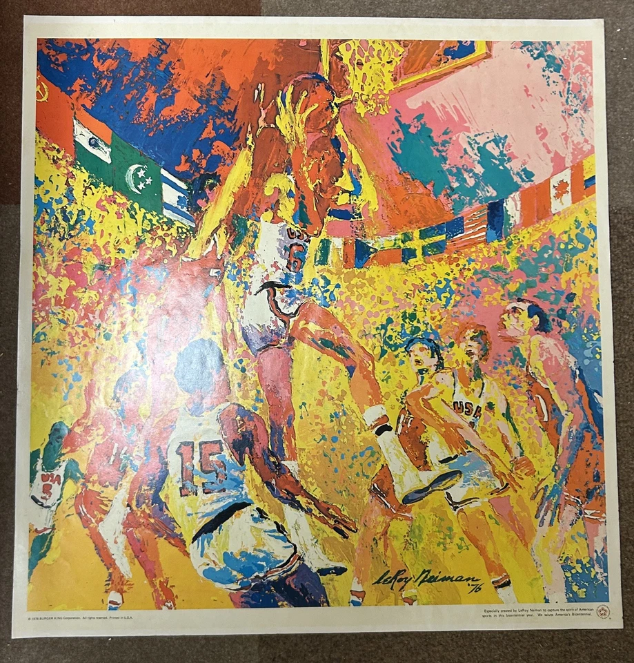 Carteles olímpicos Burger King 1976 de LeRoy Neiman 5 carteles excelente estado Foto 3 de 4
