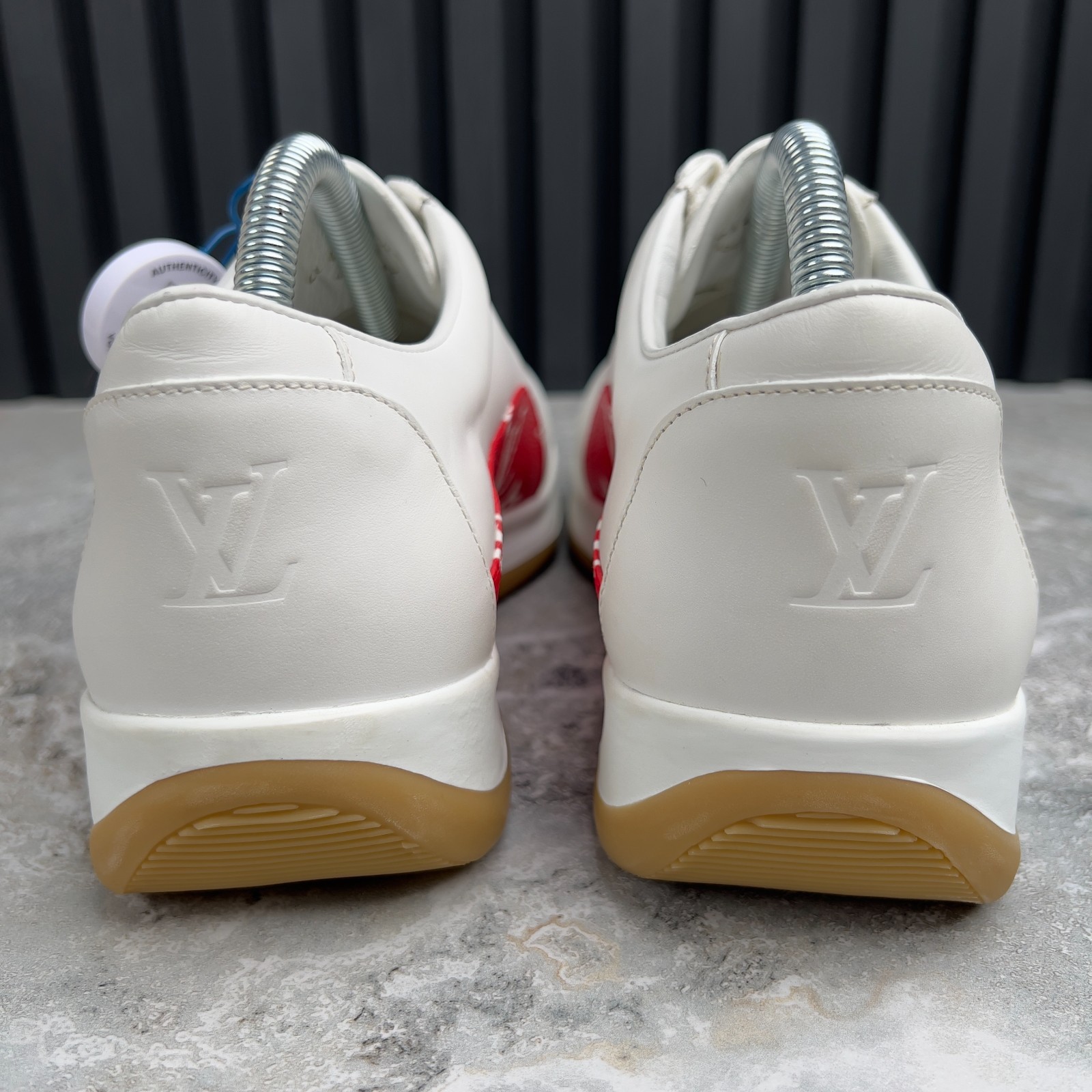 NEW Louis Vuitton Supreme Sneakers Monograms White Leather 7.5 LV 8.5 US 41.5 EU image 9