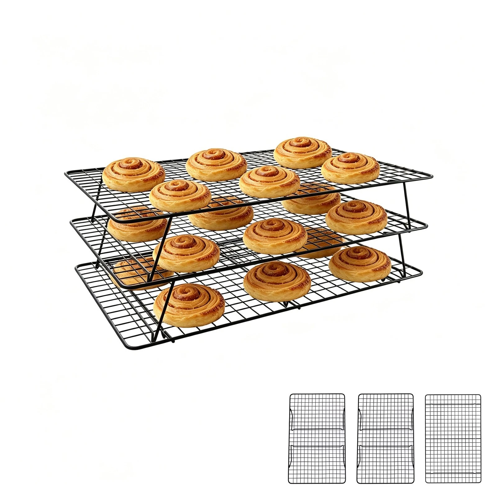 Cooling Rack, 3 Tier Stackable Cooling Racks for Cooking Baking Roasting, Mul...
Opens in a new wind