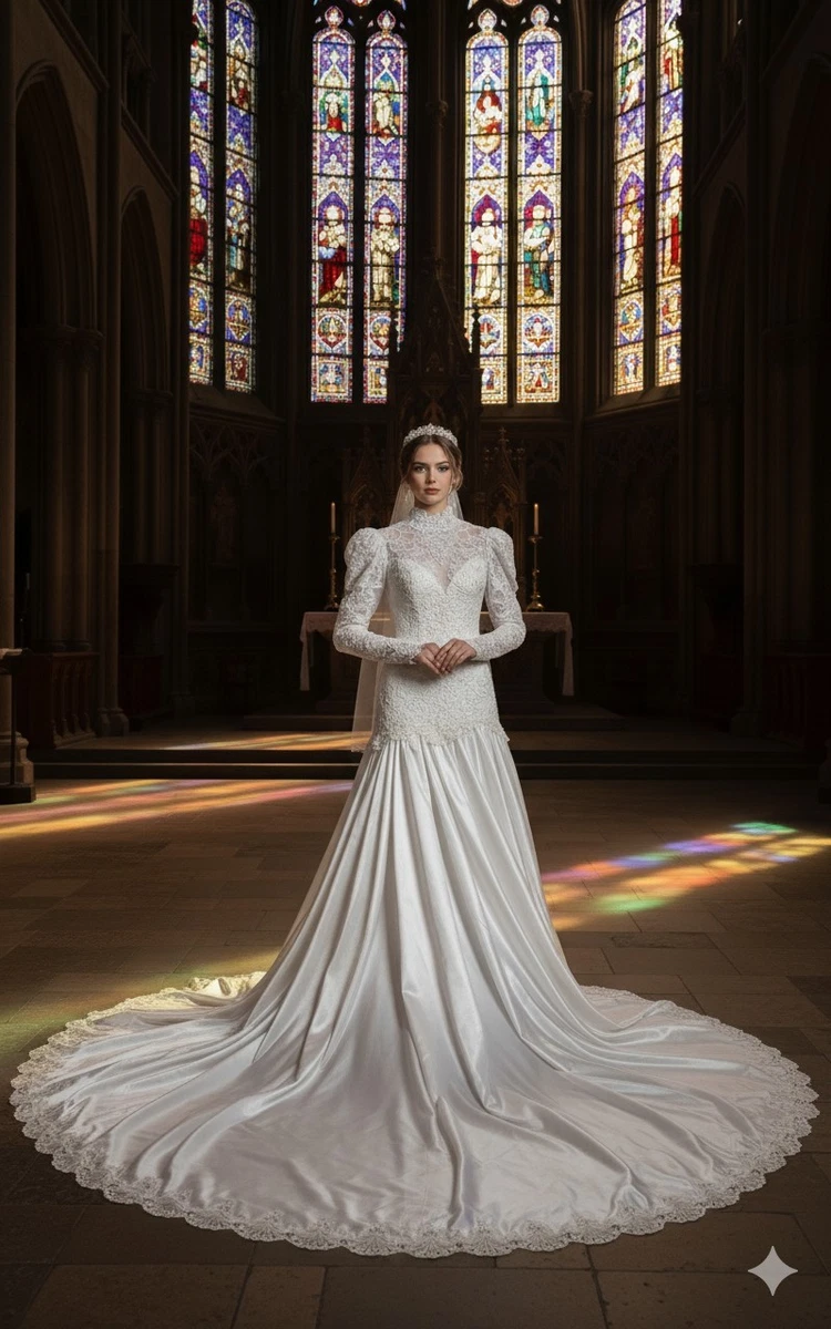 Satin Queen Ann Wedding Dresses for sale | eBay Satin Queen Ann Wedding Dresses for sale | eBay