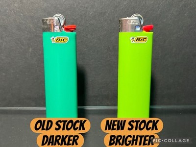 1 (RARE) Green Bic Lighter New Old Stock Around 60 % Full Works Great!