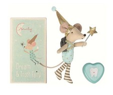 New Maileg Tooth Fairy Big Brother Mouse Striped Legs Retired NIB