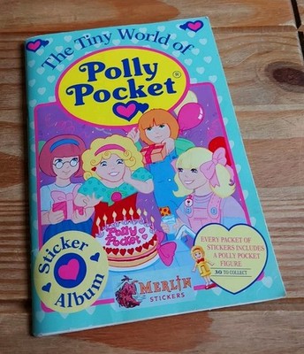 Vintage The Tiny World Of Polly Pocket Merlin Stickeralbum 1991. Ultra Rare. 